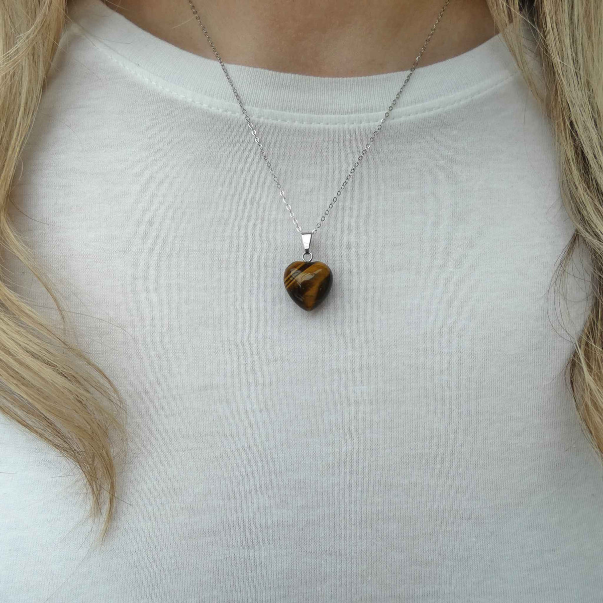 Tiger eye heart on sale pendant