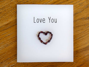 Garnet Love You Crystal Card