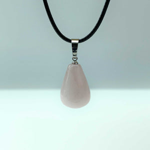 Natural Rose Quartz Crystal Necklace